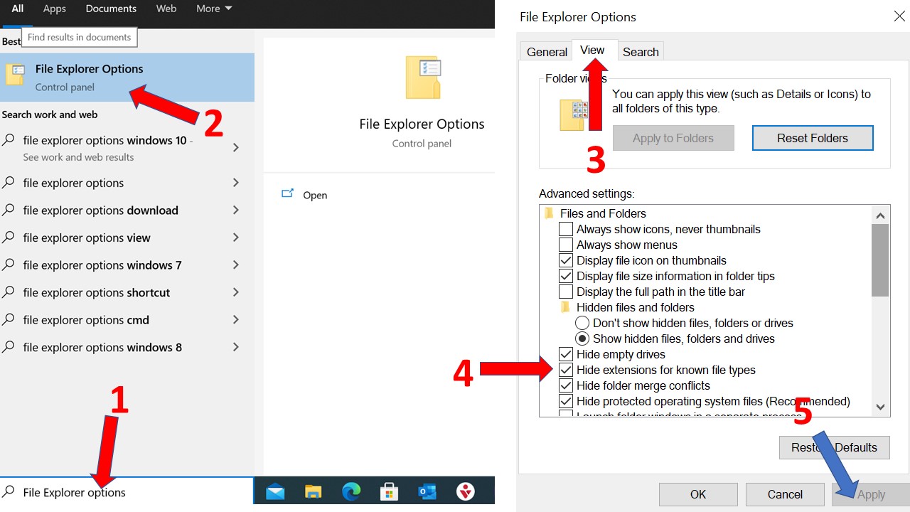 How To Display File Extensions In Windows 10 File Explorer Automatically Labyrinth Technology 5324